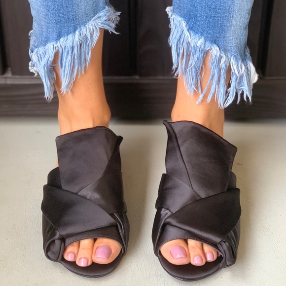 flat mules open toe